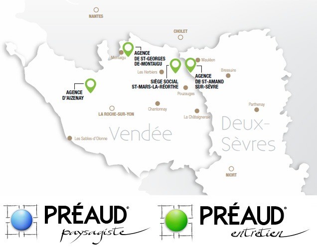 carte des agences Préaud